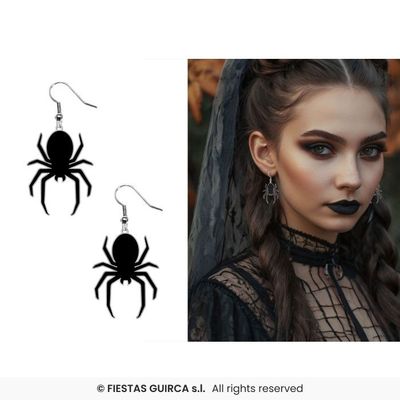 Foto van Oorbellen Spinnen Zwart