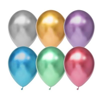 Foto van Ballonnen Chrome Assorti (30cm) 6st