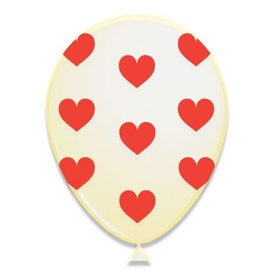 Ballonnen Rode Hartjes 6st