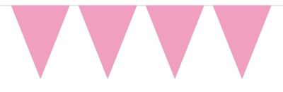 Vlaggenlijn Effen Baby Roze /10mtr