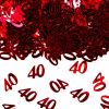 Afbeelding van Tafel Confetti 40 jaar rood