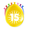 Afbeelding van Gekleurde Ballonnen 15 Jaar