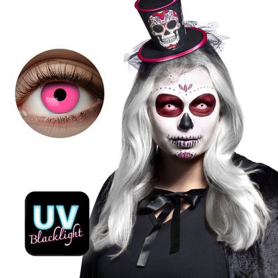 Foto van Kleurlenzen UV Roze Maandlenzen