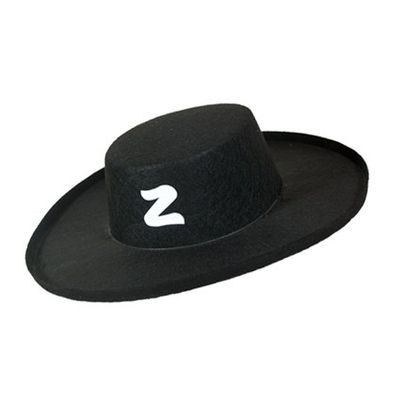 Zorrohoed vilt zwart