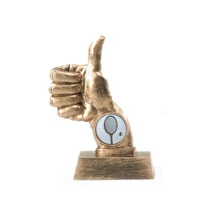 Trofee duim metaal look (13cm)