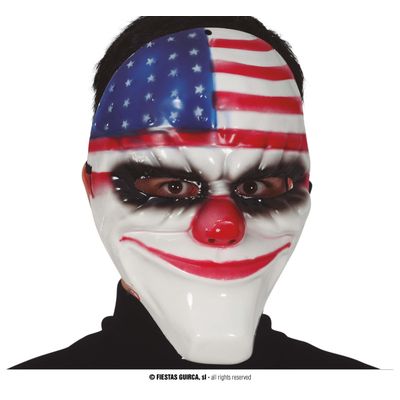 Foto van Masker clown Amerika (plastic)