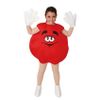 Afbeelding van M&M kostuum rood kind