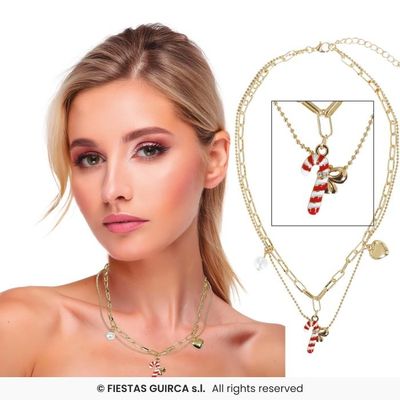 Foto van Dubbele Ketting Kerstbedeltjes