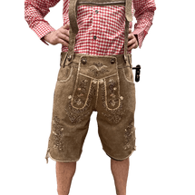 Lederhosen leer - Champagne KORT