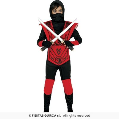 Foto van Ninja kostuum kind rood