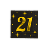 Afbeelding van Servetten 21 jaar Zwart Goud