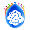 Afbeelding van Gekleurde Ballonnen 2 Jaar Afbeelding van Gekleurde Ballonnen 2 Jaar