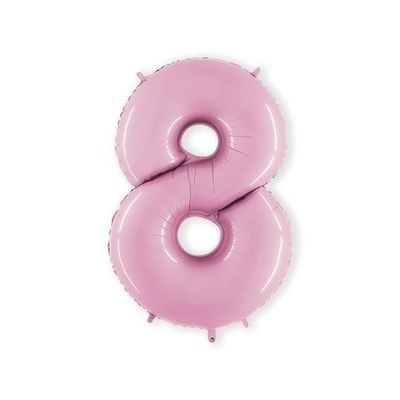 Folieballon 8 roze