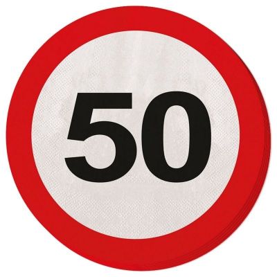 Servetten Verkeersbord 50 jaar