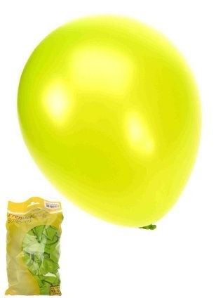 Kwaliteitsballon metallic appelgroen per 50 (Ø 14 inch / 36 cm)