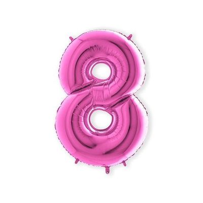 Folieballon 8 roze