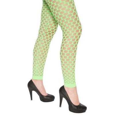 Neon legging met gaten groen