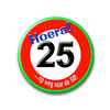 Afbeelding van Button 25 jaar verkeersbord