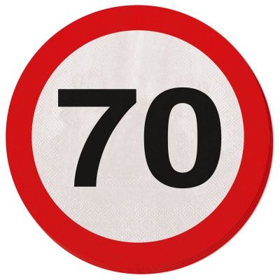 Foto van Servetten Verkeersbord 70 jaar