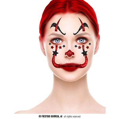 Gezichtsglitter clown