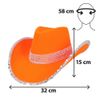 Afbeelding van Cowboyhoed Oranje Pailetten