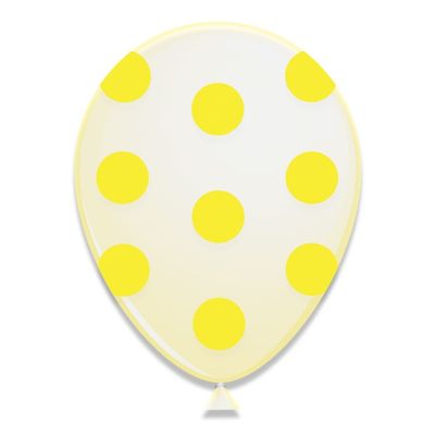 Foto van Ballonnen gele Stippen (30cm) 6st