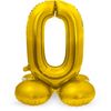 Afbeelding van Staande folie ballon goud - cijfer 0