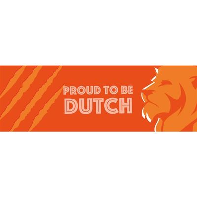 Foto van Gevelbanner “Proud to be Dutch“ 74 x 220cm