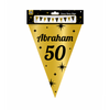 Afbeelding van Vlaggenlijn Abraham 50 goud/zwart 10 meter