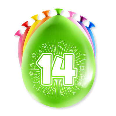Foto van Gekleurde Ballonnen 14 Jaar