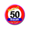 Afbeelding van Button Sarah 50 verkeersbord