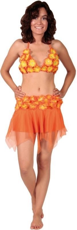Tropic Rok & Bikini Oranje/stk