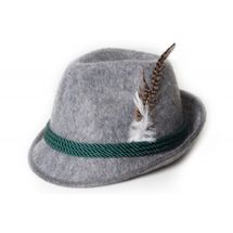 Tiroler hoed lichtgrijs Deluxe