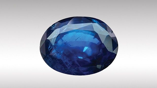 GIA Blue Synthetic Spinel