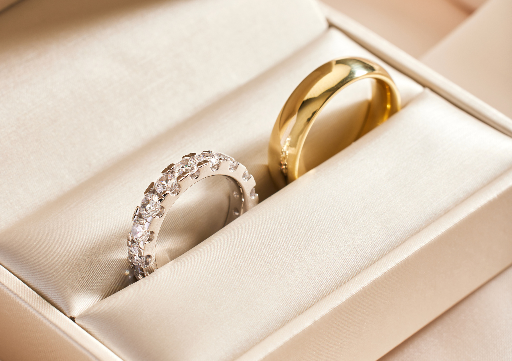 trouwringenset met eternity trouwring