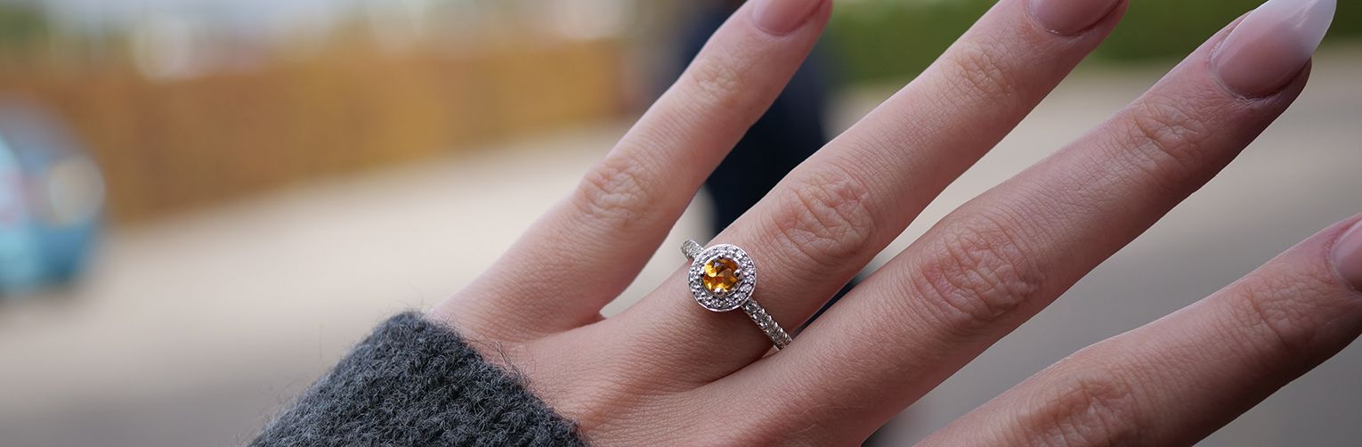 Citrin Verlobungsring