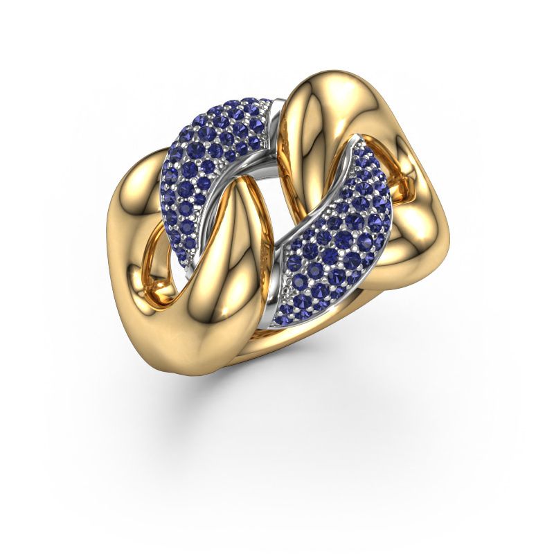 Ring Kylie 2 15mm 585 gull safir 0.8 mm