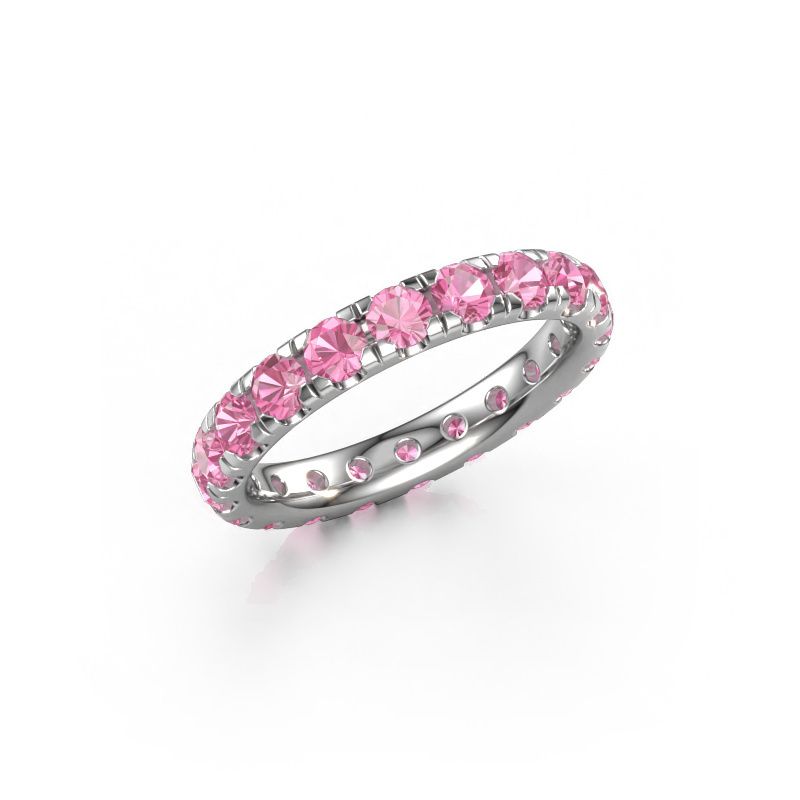 Stackable ring Jackie 3.0 950 platinum pink sapphire 3 mm
