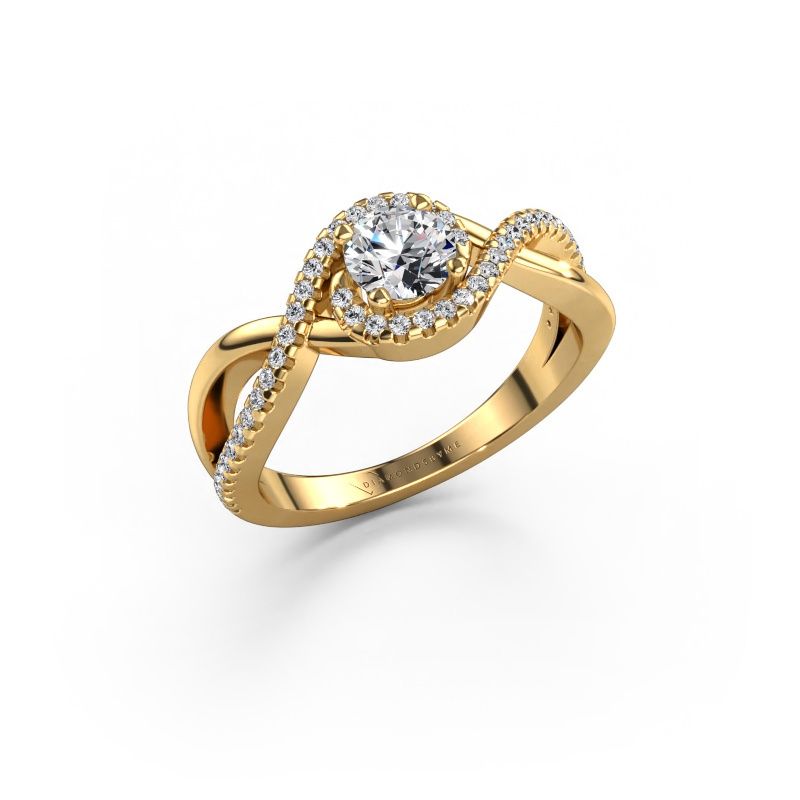 Engagement ring Melody 585 gold lab grown diamond 0.40 crt