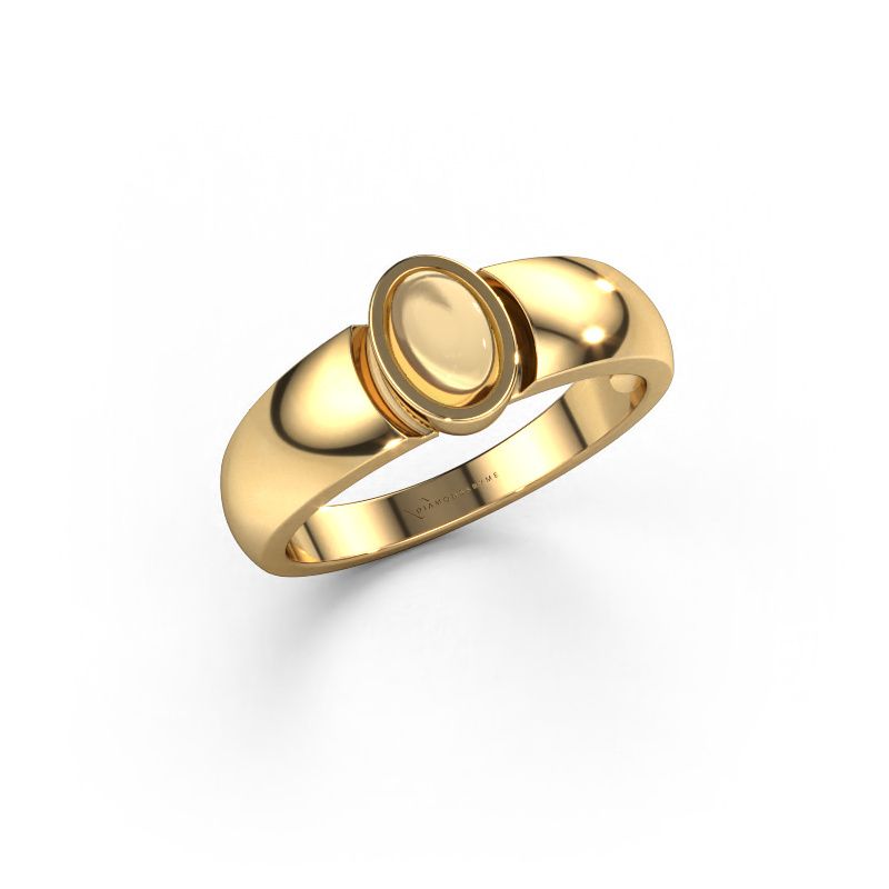 Ring Tonneke 585 gold citrin 6x4 mm