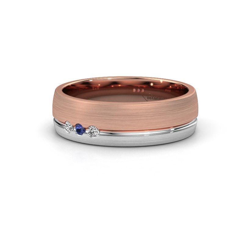 Image of Wedding ring WH0322L25AM<br/>585 rose gold ±6x1.7 mm<br/>Sapphire