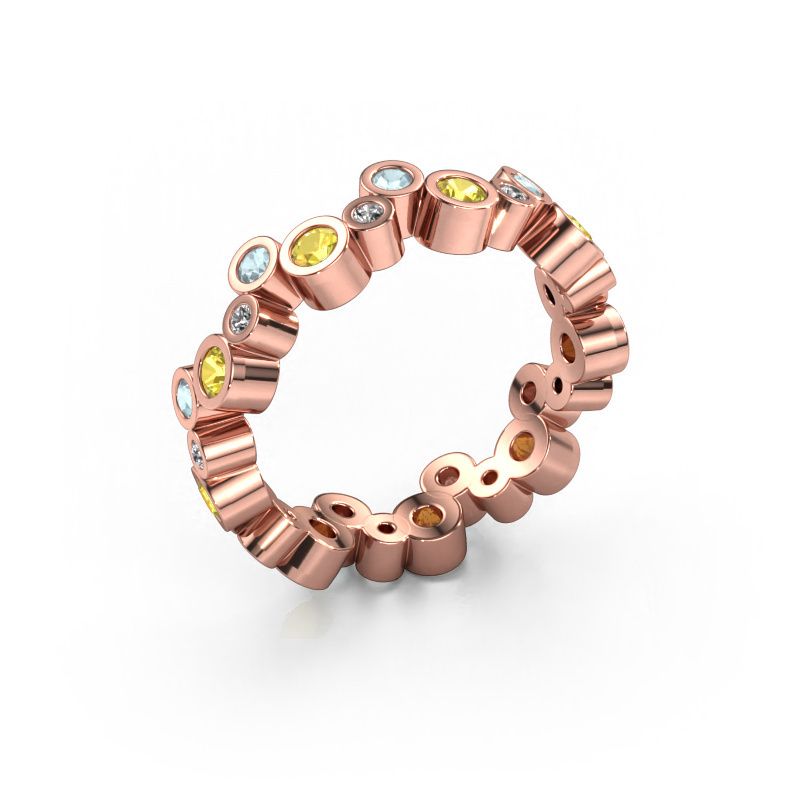 Ring Tessa 585 rose gold yellow sapphire 2.5 mm