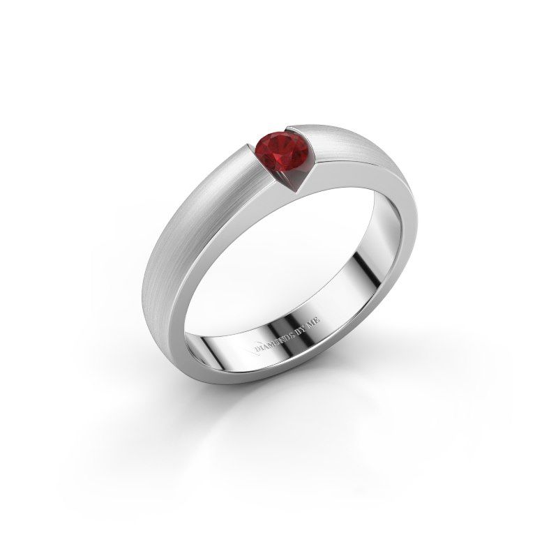 Image de Bague de fiançailles Theresia<br/>585 or blanc<br/>Rubis 3.4 mm