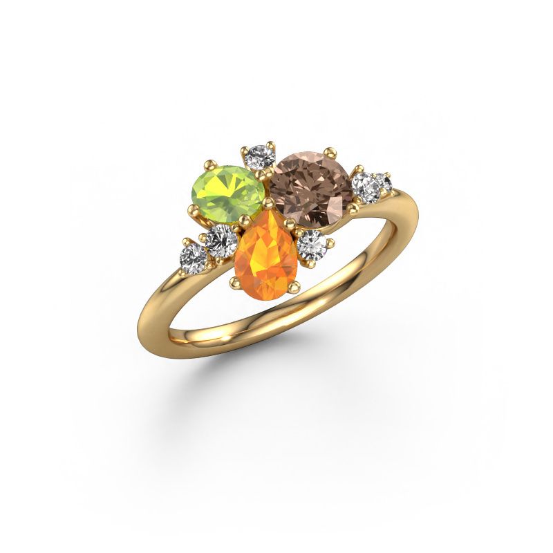 Ring Anja 585 gold brown diamond 0.795 crt