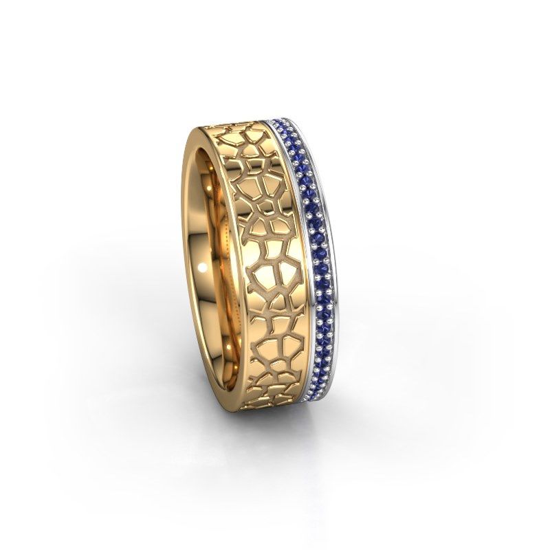 Image of Wedding ring WH2070L17C<br/>585 white gold ±7x2.2 mm<br/>Sapphire