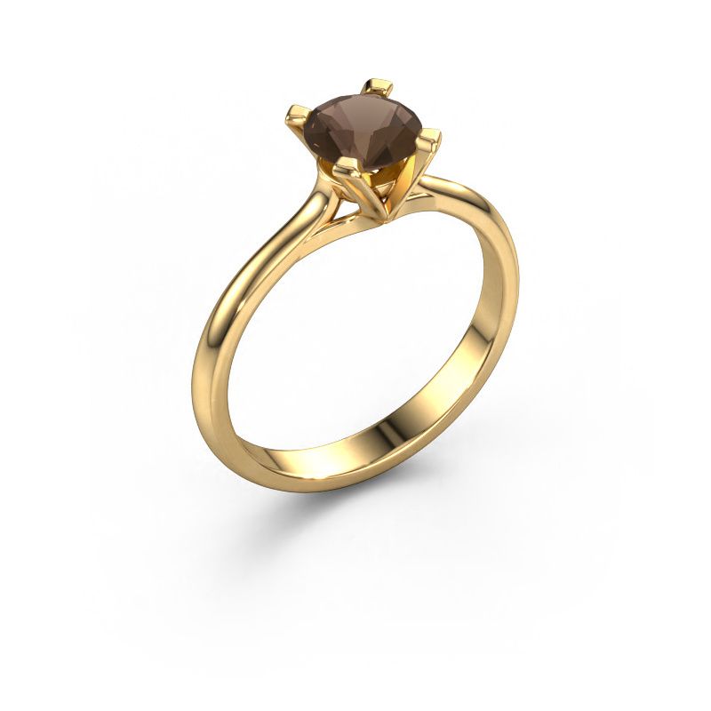 Verlovingsring Isa 1 585 goud rookkwarts 5.7 mm