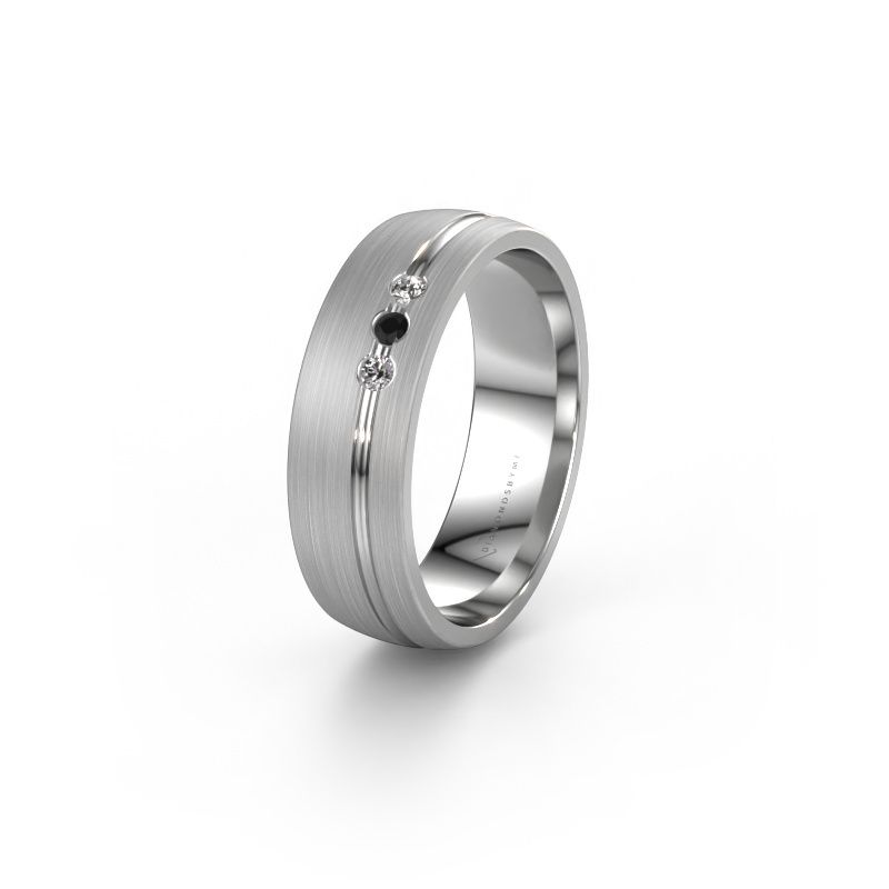 Ehering WH0322L25AM 950 Platin Schwarz Diamant ±6x1.7 mm