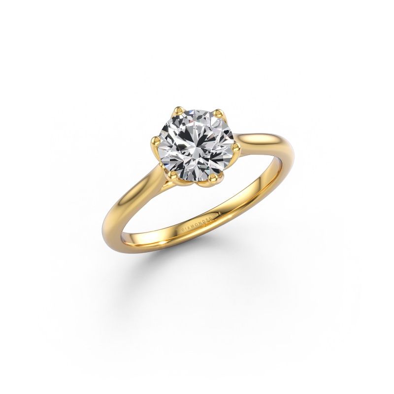 Engagement ring Winona RND 585 gold lab grown diamond 1.00 crt