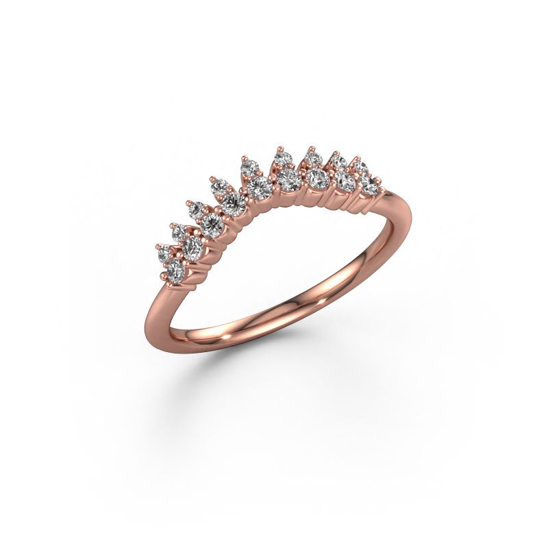 Stackable ring Vivian A 585 rose gold diamond 0.248 crt