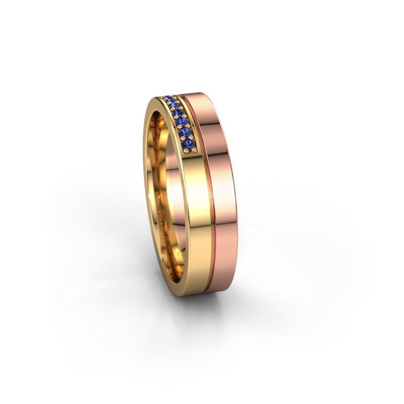 Image of Wedding ring WH0213L15AP<br/>585 rose gold ±5x1.7 mm<br/>Sapphire